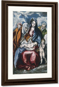 The Holy Family With Saint Anne And The Infant John The Baptist By El Greco Fine Art Print