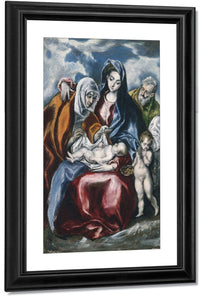 The Holy Family With Saint Anne And The Infant John The Baptist By El Greco Fine Art Print