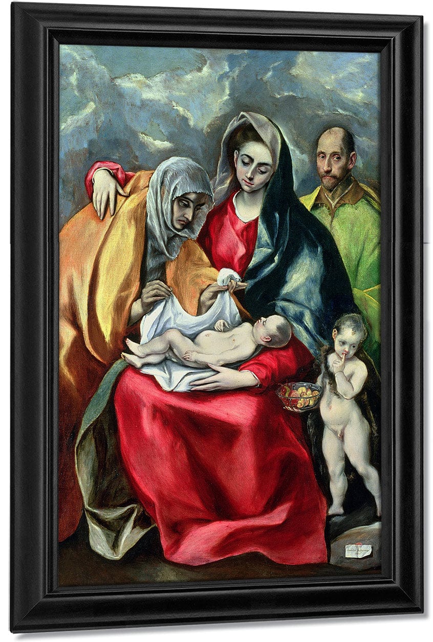 The Holy Family With St.Elizabeth 1580 85 By El Greco Fine Art Print