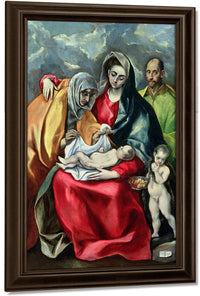 The Holy Family With St.Elizabeth 1580 85 By El Greco Fine Art Print