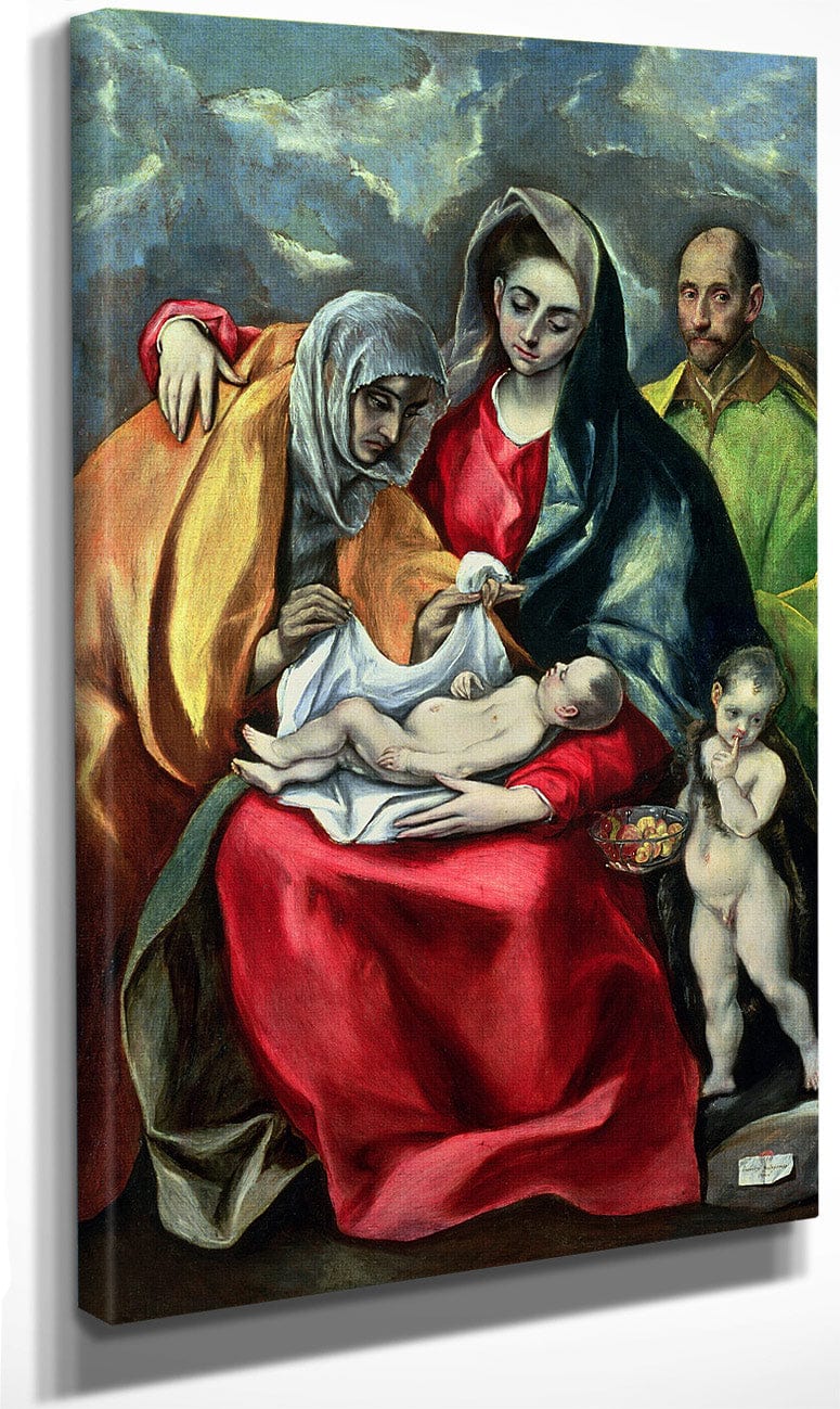 The Holy Family With St.Elizabeth 1580 85 By El Greco Fine Art Print