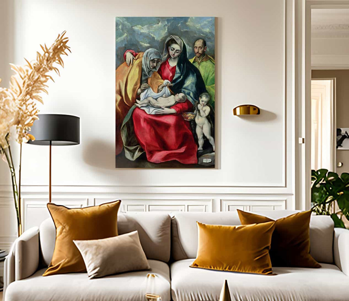 The Holy Family With St.Elizabeth 1580 85 By El Greco Fine Art Print