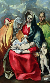 The Holy Family With St.Elizabeth 1580 85 By El Greco Fine Art Print