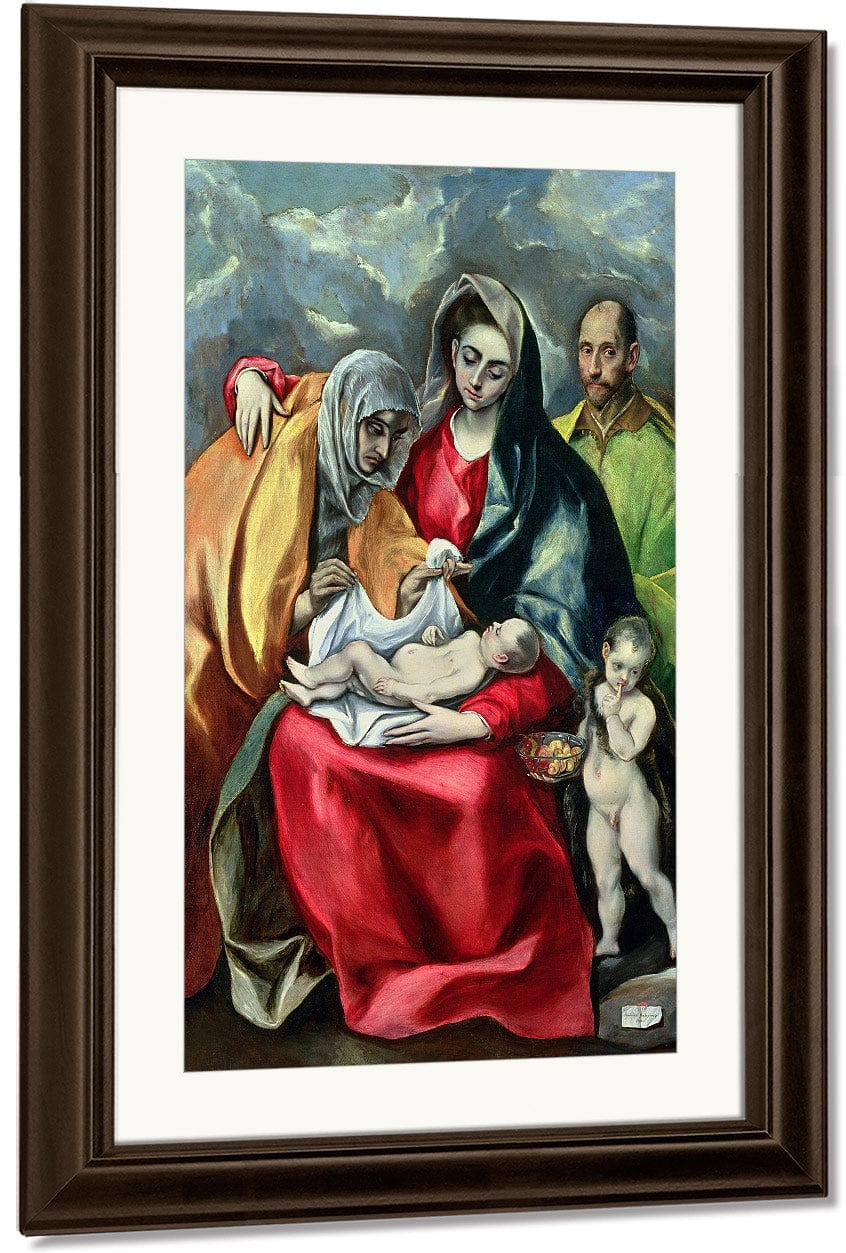 The Holy Family With St.Elizabeth 1580 85 By El Greco Fine Art Print