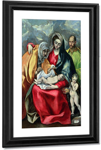 The Holy Family With St.Elizabeth 1580 85 By El Greco Fine Art Print