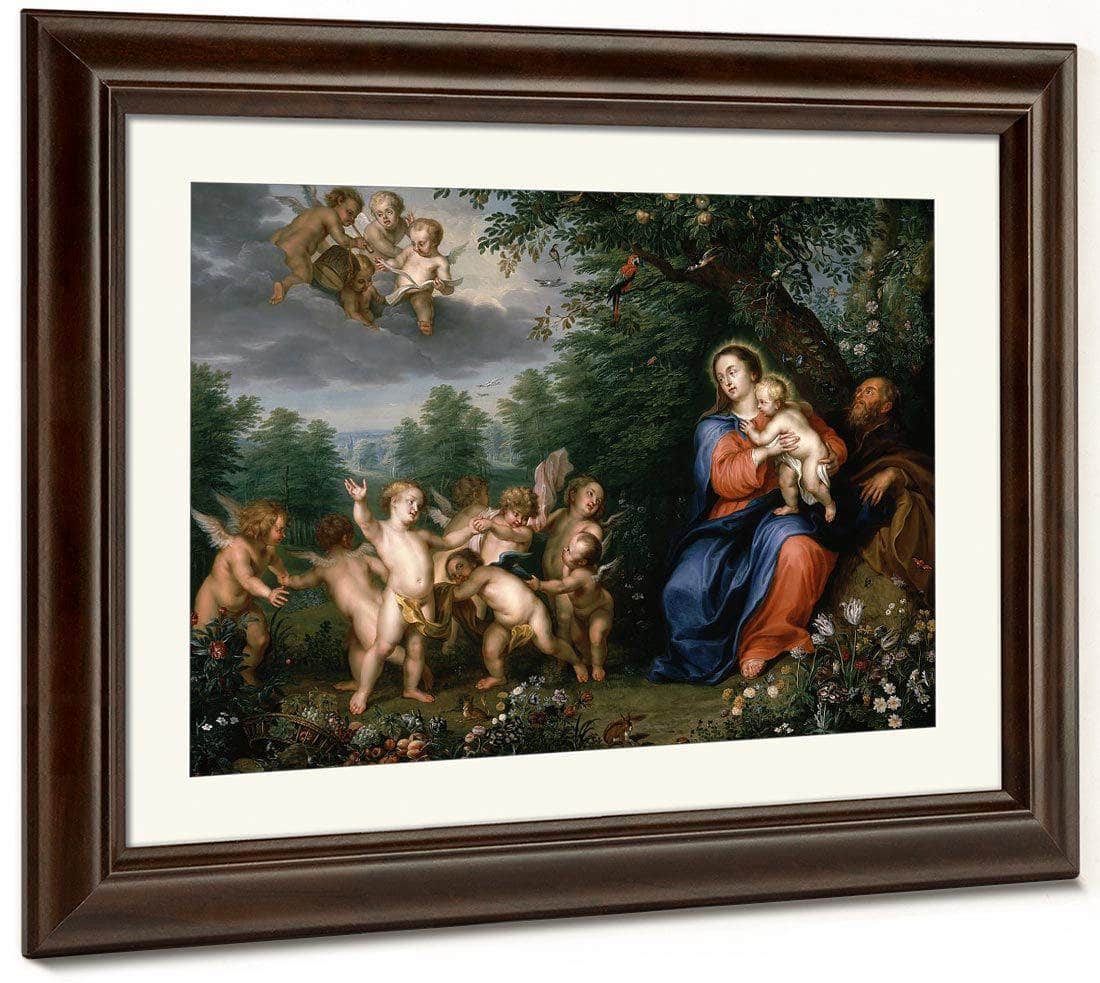 The Holy Family With The Infant Saint John The Baptist By Balthasar Beschey Fine Art Print
