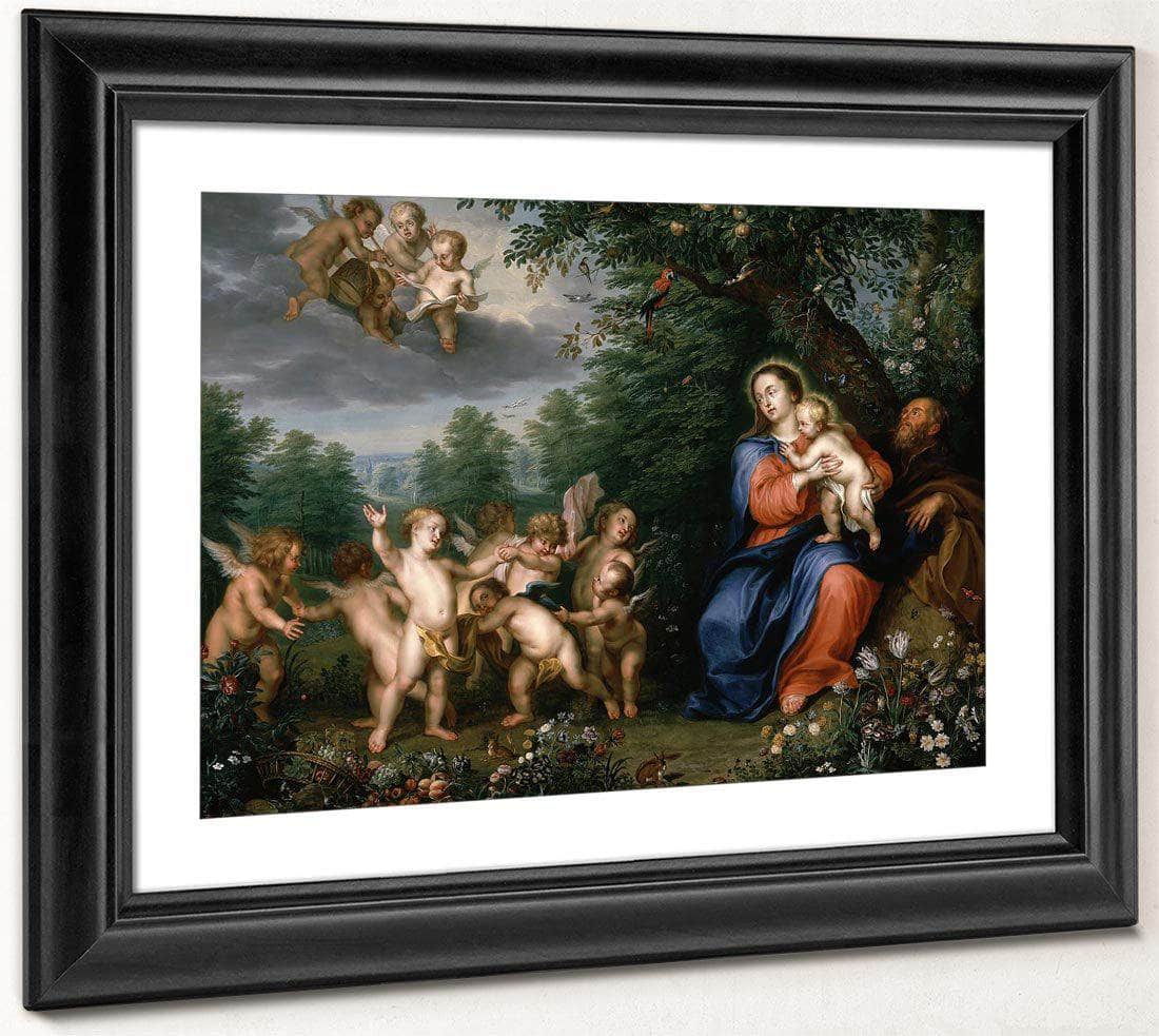 The Holy Family With The Infant Saint John The Baptist By Balthasar Beschey Fine Art Print