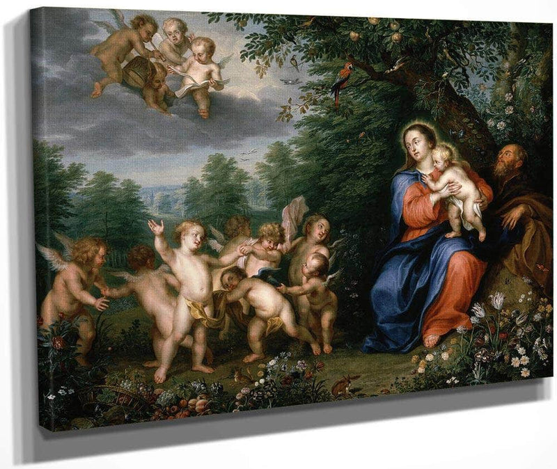 The Holy Family With The Infant Saint John The Baptist By Balthasar Beschey Fine Art Print
