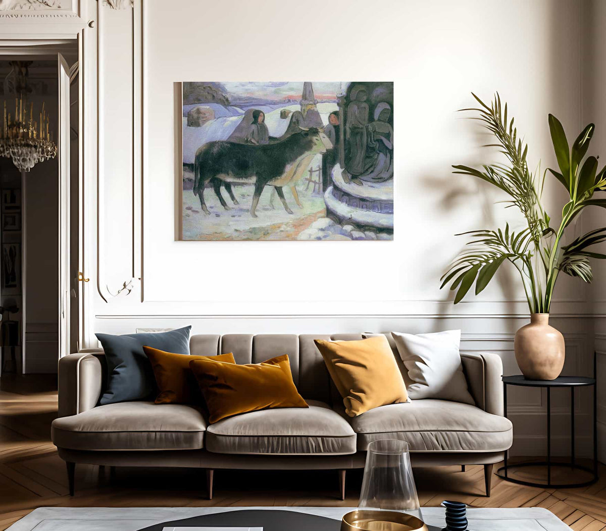 The Holy Night By Paul Gauguin Fine Art Print