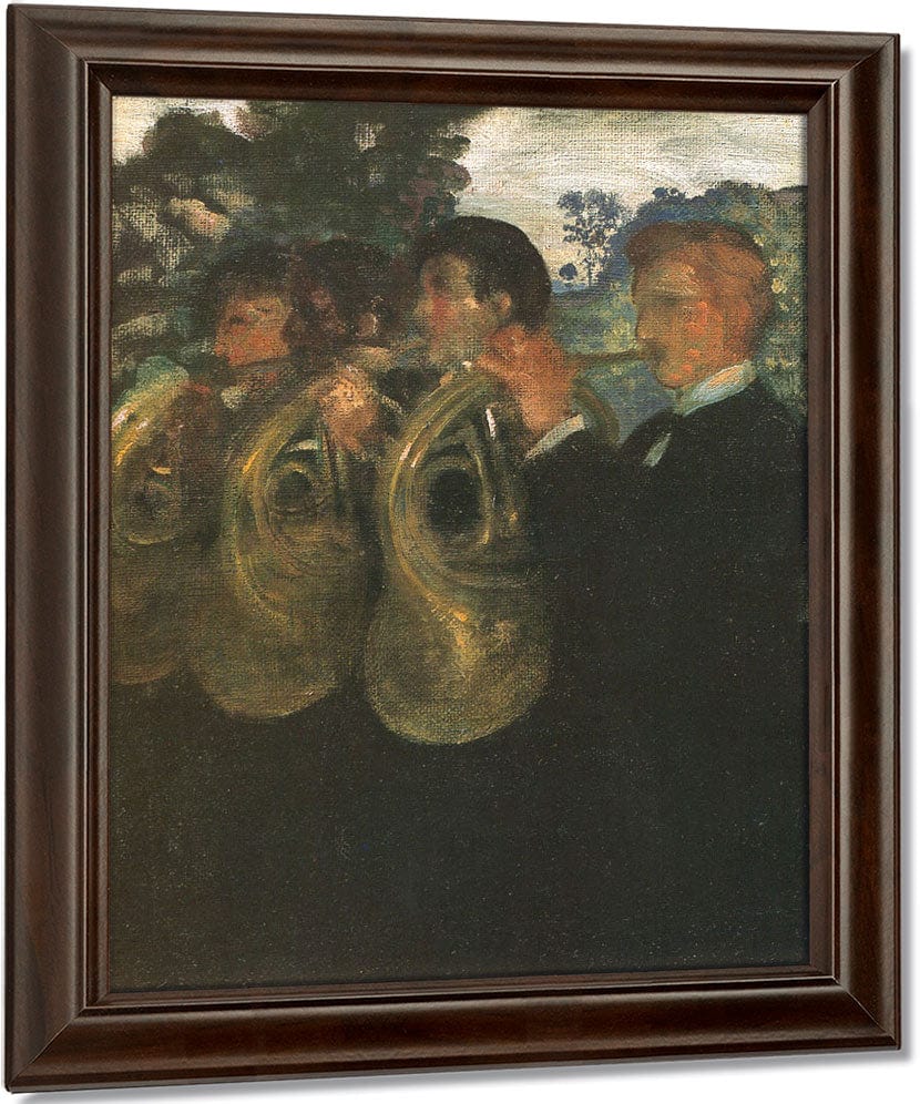 The Horn Players 1893 By Arthur B Davies Fine Art Print