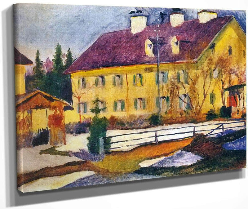 The Hospital In Tegernsee By August Macke Fine Art Print