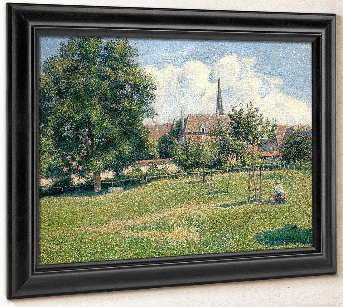 The House Of The Deaf Woman And The Belfry At Eragny La Maison De La Sourde Et Le Clocher D Eragny Camille Pissarro Fine Art Print