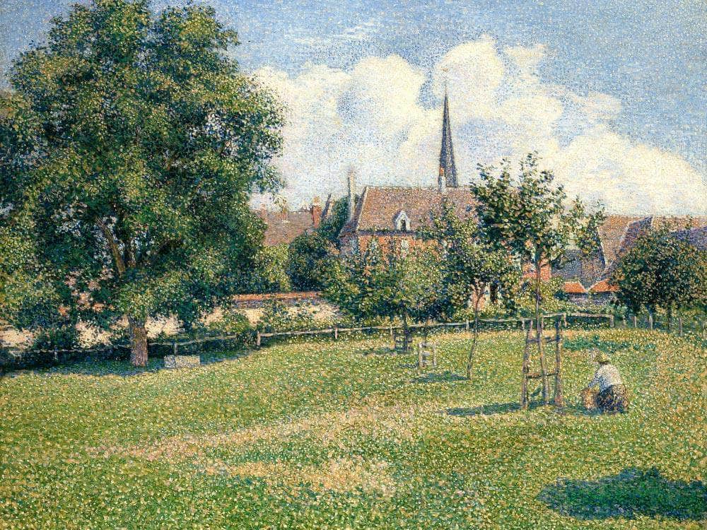The House Of The Deaf Woman And The Belfry At Eragny La Maison De La Sourde Et Le Clocher D Eragny Camille Pissarro Fine Art Print