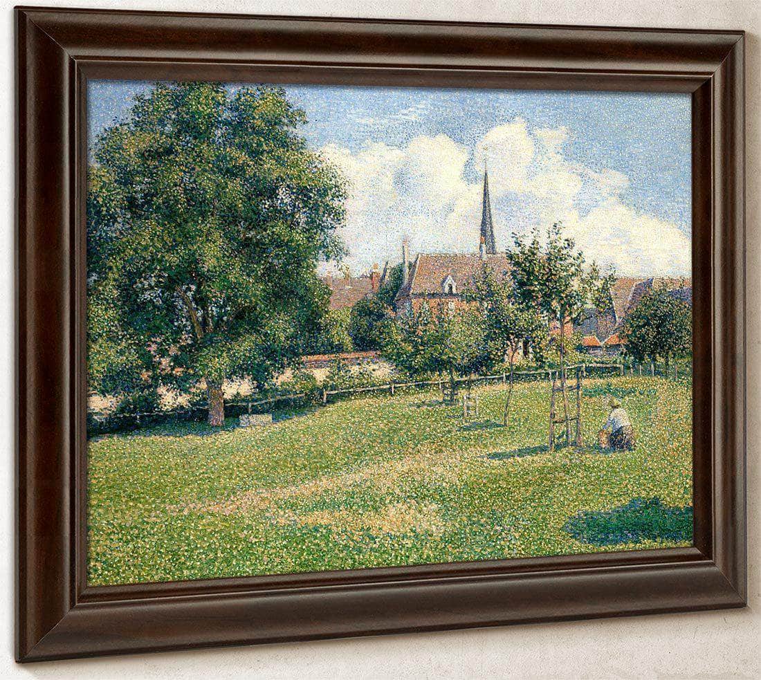 The House Of The Deaf Woman And The Belfry At Eragny La Maison De La Sourde Et Le Clocher D Eragny Camille Pissarro Fine Art Print