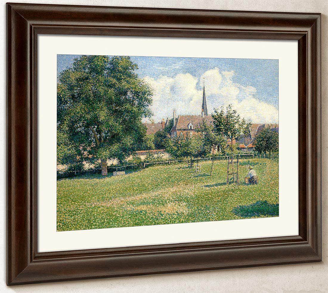 The House Of The Deaf Woman And The Belfry At Eragny La Maison De La Sourde Et Le Clocher D Eragny Camille Pissarro Fine Art Print