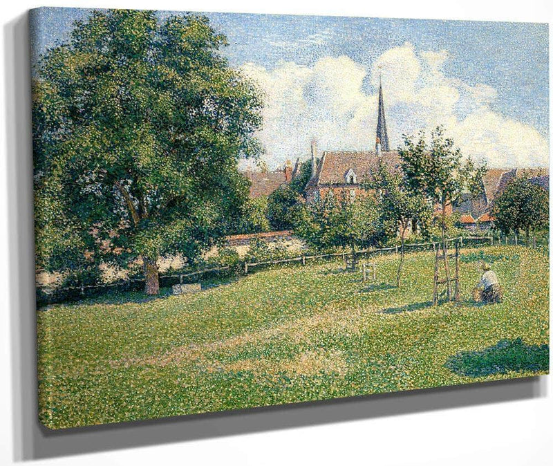 The House Of The Deaf Woman And The Belfry At Eragny La Maison De La Sourde Et Le Clocher D Eragny Camille Pissarro Fine Art Print