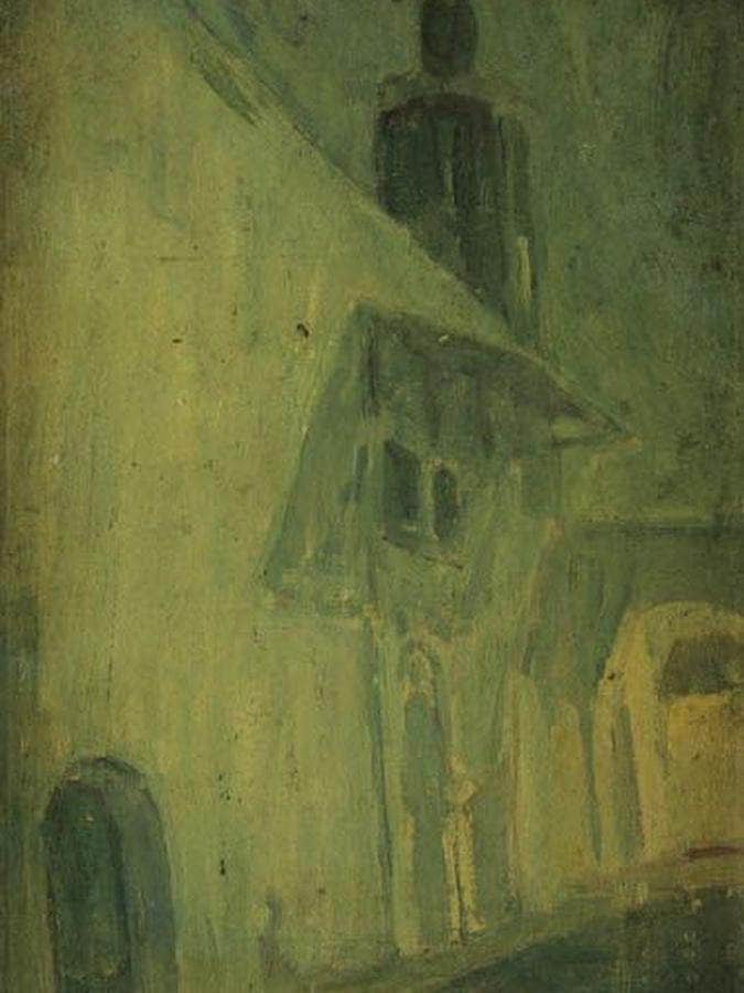 The House (Wall) In Blue By Henry Ossawa Tanner Fine Art Print