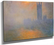 The Houses Of Parliament Effect Of Sunlight In The Fog By Claude Monet Fine Art Print