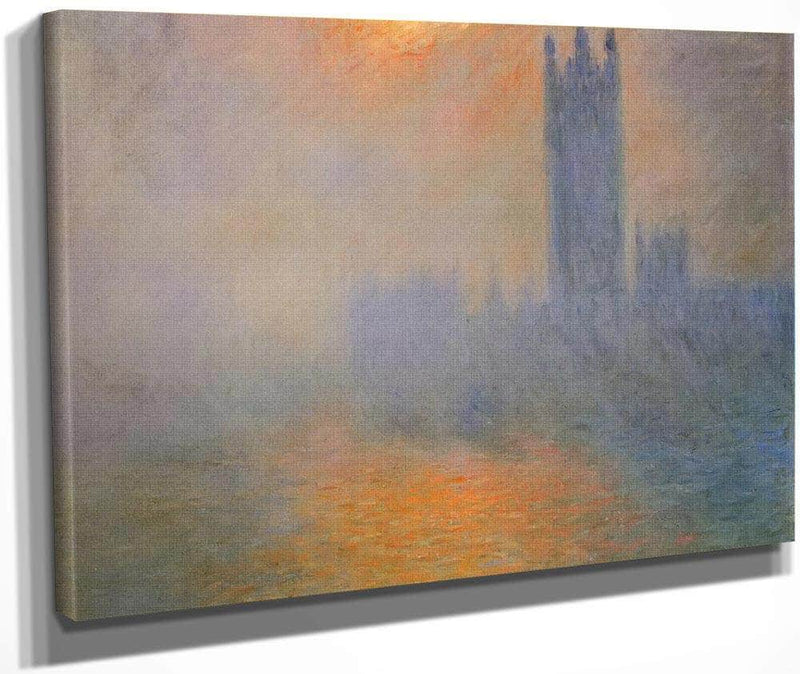 The Houses Of Parliament Effect Of Sunlight In The Fog By Claude Monet Fine Art Print