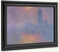 The Houses Of Parliament, London, With The Sun Breaking Through The Fog By Claude Monet Fine Art Print