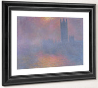 The Houses Of Parliament, London, With The Sun Breaking Through The Fog By Claude Monet Fine Art Print