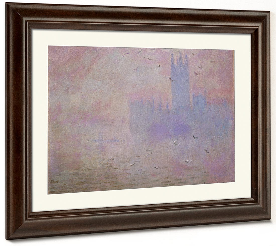 The Houses Of Parliament, Seagulls By Claude Monet Fine Art Print