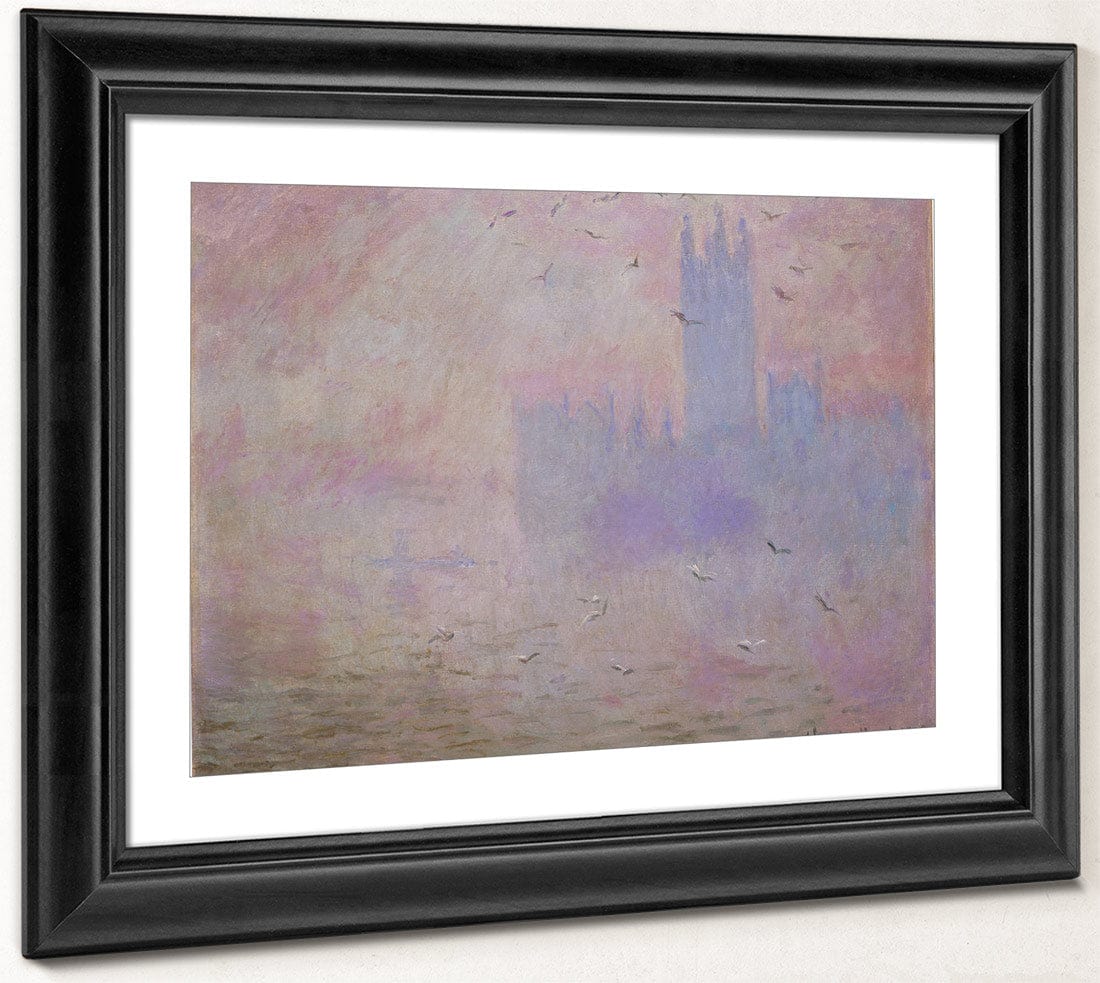 The Houses Of Parliament, Seagulls By Claude Monet Fine Art Print