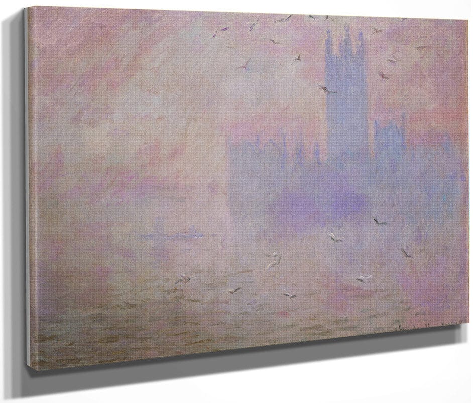 The Houses Of Parliament, Seagulls By Claude Monet Fine Art Print