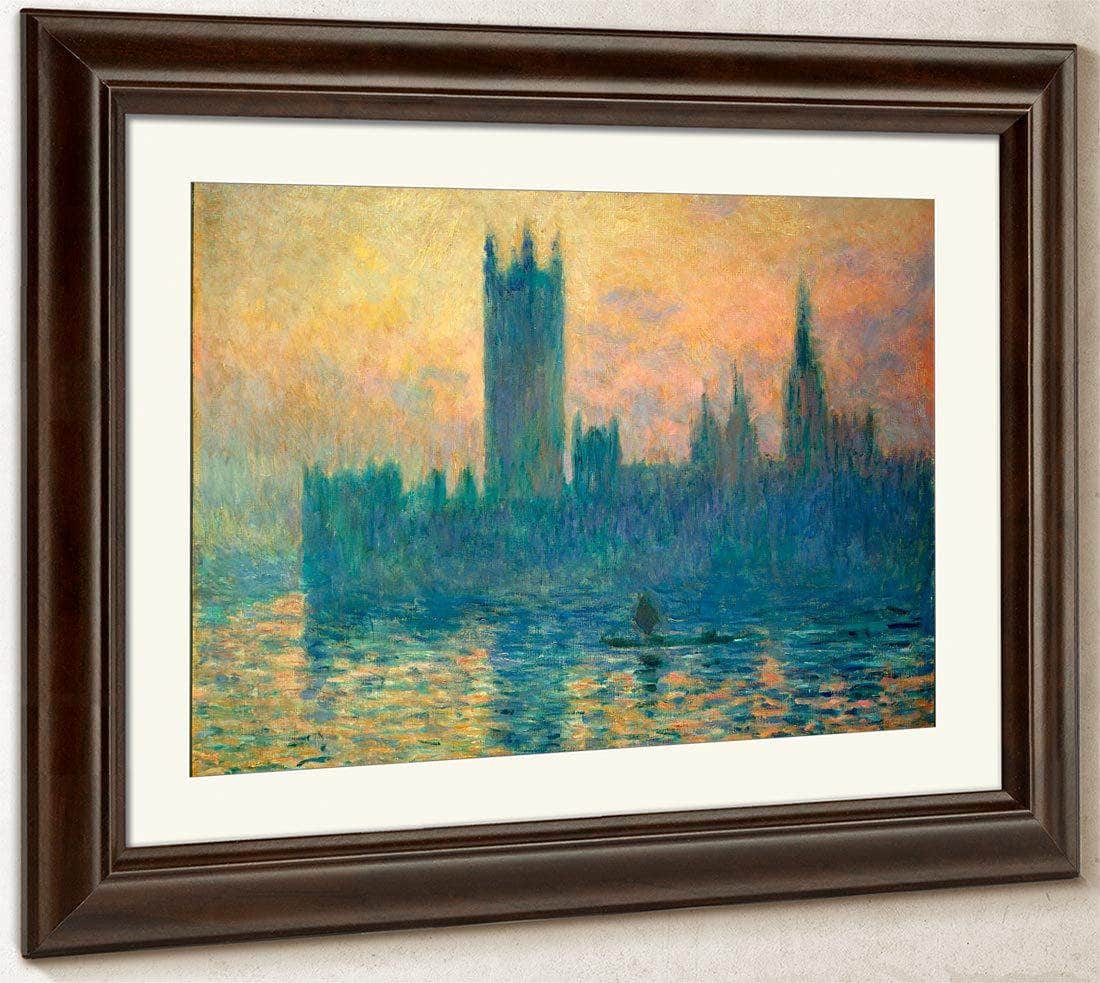 The Houses Of Parliament Sunset By Monet Claude Fine Art Print