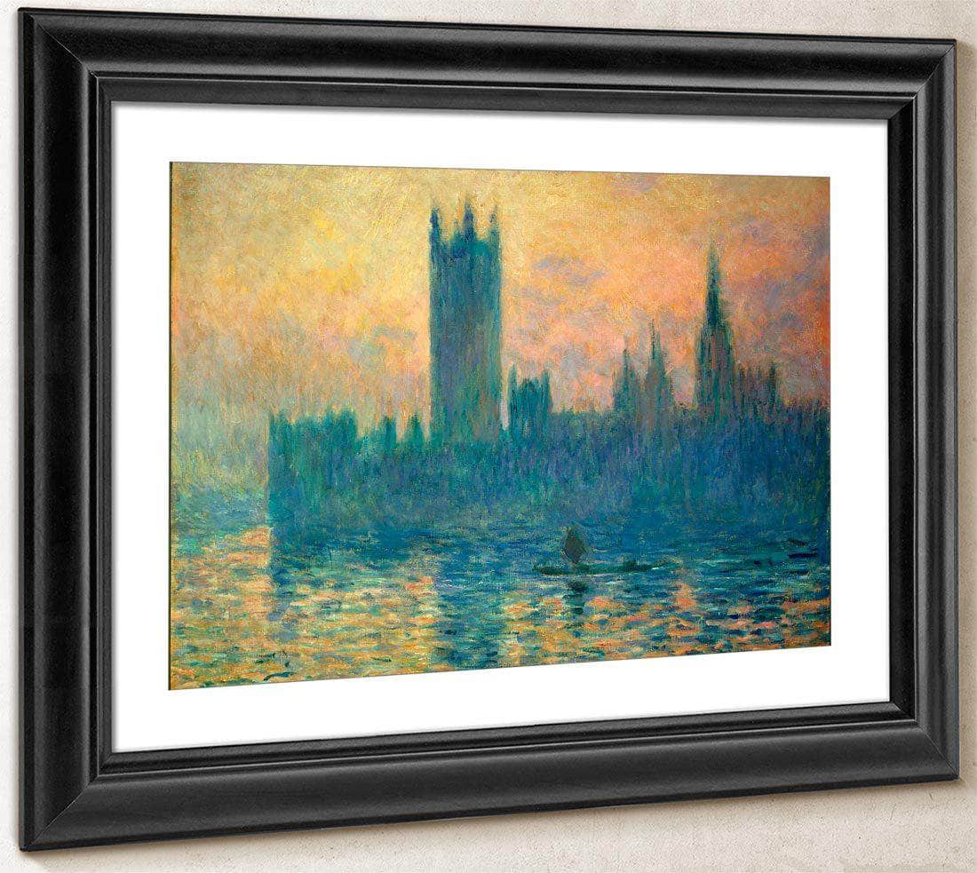 The Houses Of Parliament Sunset By Monet Claude Fine Art Print