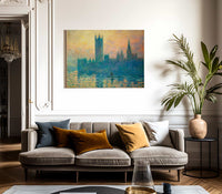 The Houses Of Parliament Sunset By Monet Claude Fine Art Print