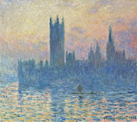 The Houses Of Parliament, Sunset Painting Claude Monet Canvas Art Fine Art Print