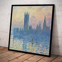 The Houses Of Parliament, Sunset Painting Claude Monet Canvas Art Fine Art Print