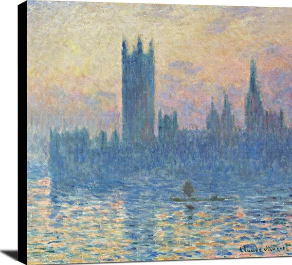 The Houses Of Parliament, Sunset Painting Claude Monet Canvas Art Fine Art Print