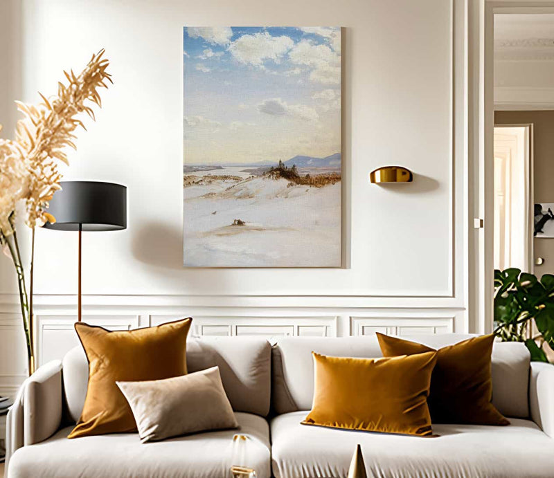 The Hudson Valley In Winter From Olana By Frederic Edwin Church Fine Art Print