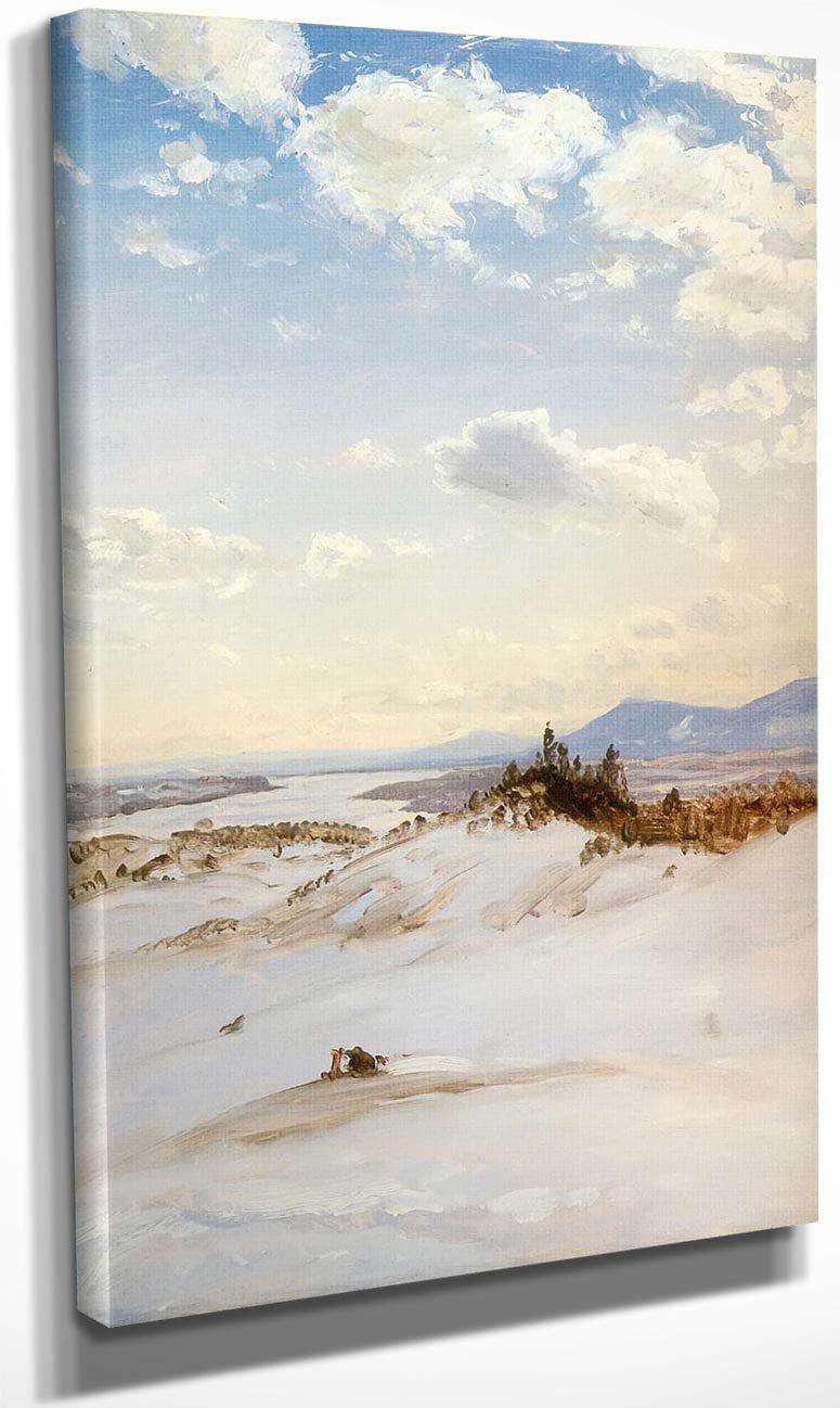 The Hudson Valley In Winter From Olana By Frederic Edwin Church Fine Art Print
