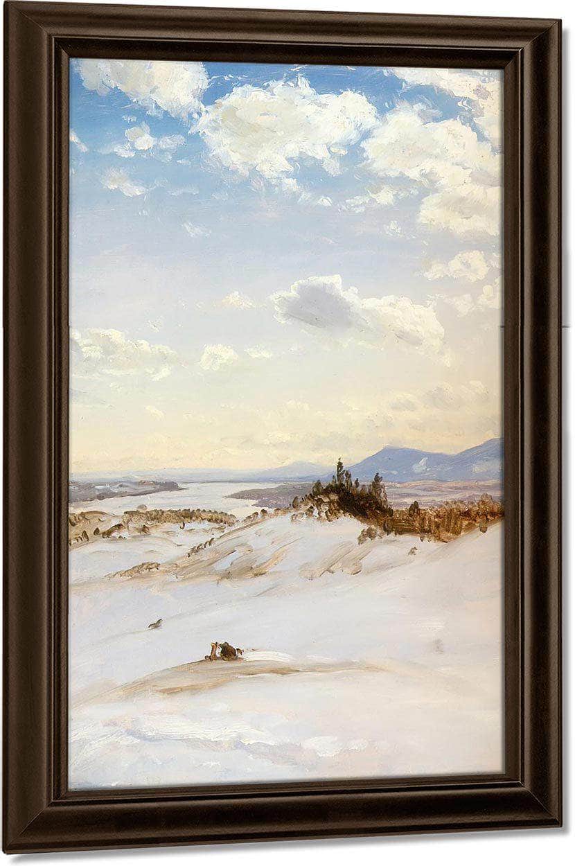 The Hudson Valley In Winter From Olana By Frederic Edwin Church Fine Art Print