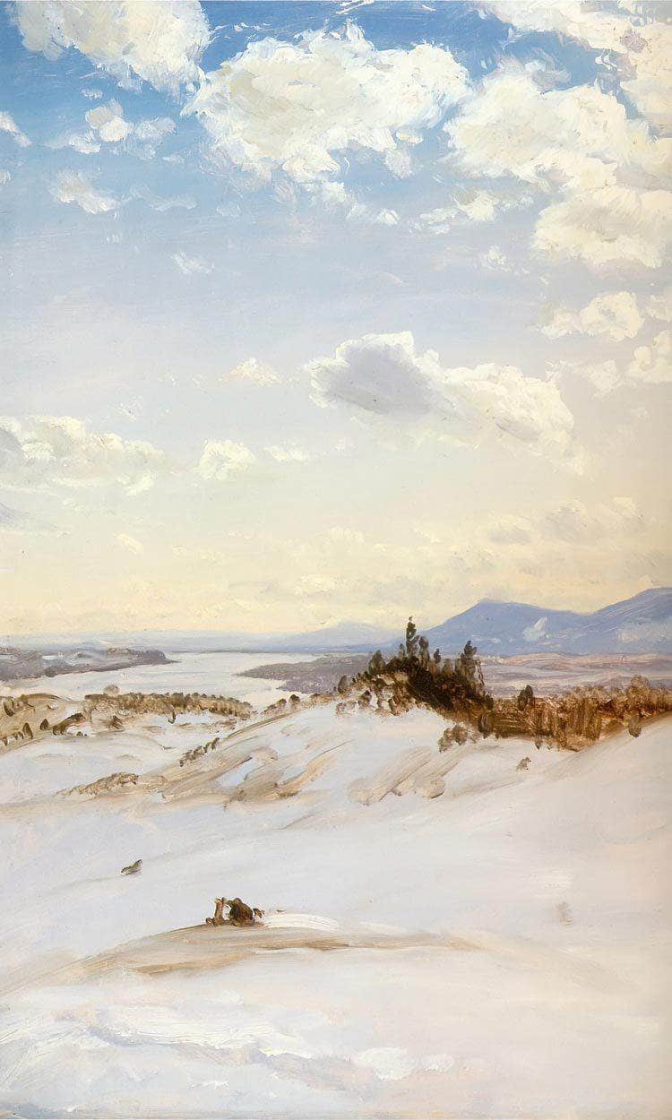 The Hudson Valley In Winter From Olana By Frederic Edwin Church Fine Art Print