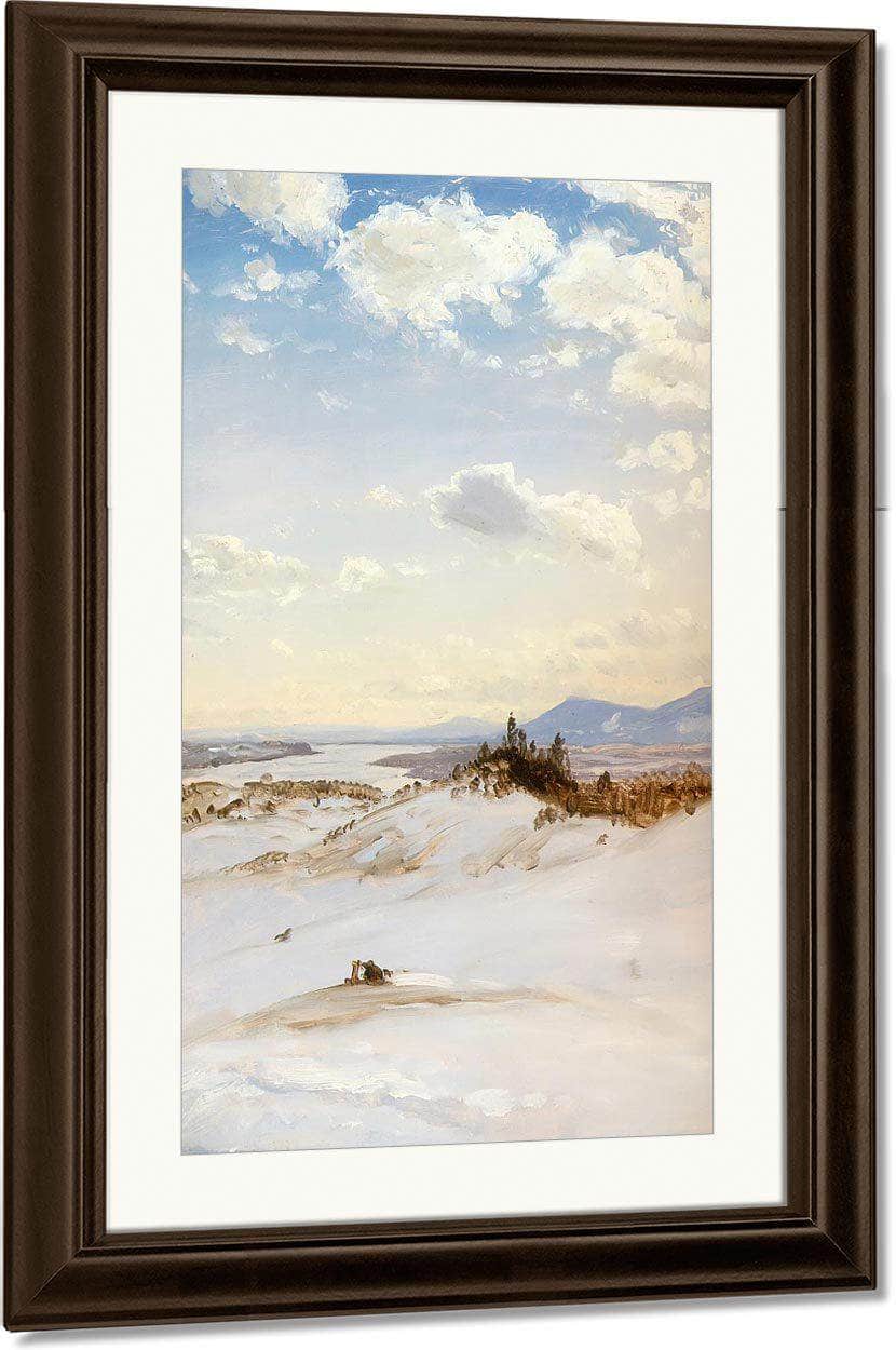 The Hudson Valley In Winter From Olana By Frederic Edwin Church Fine Art Print