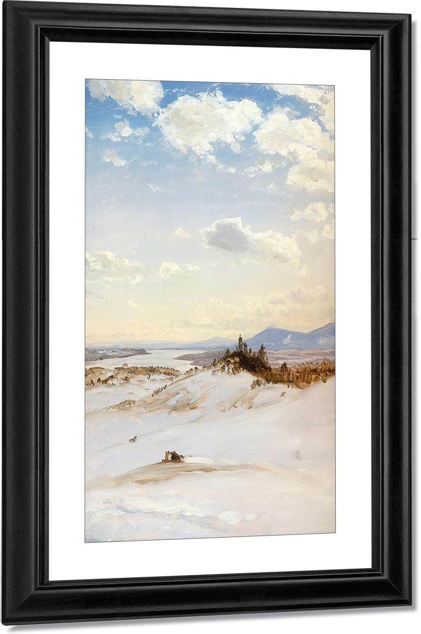 The Hudson Valley In Winter From Olana By Frederic Edwin Church Fine Art Print