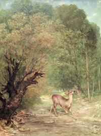 The Hunted Roe Deer On The Alert, Spring By Jean Desire Gustave Courbet Fine Art Print