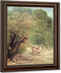The Hunted Roe Deer On The Alert, Spring By Jean Desire Gustave Courbet Fine Art Print