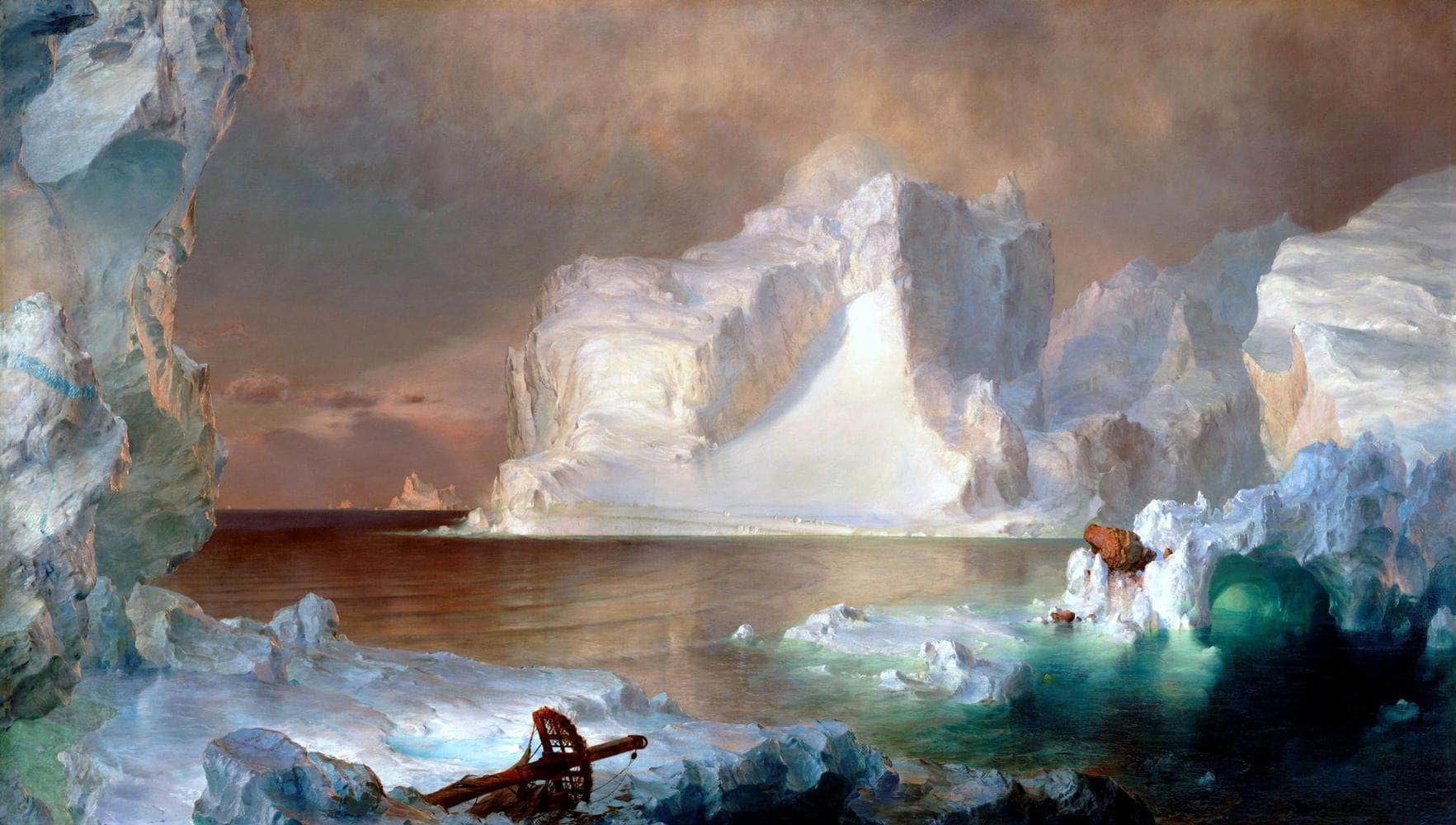 The Icebergs Painting Frederic Edwin Church Canvas Art Fine Art Print
