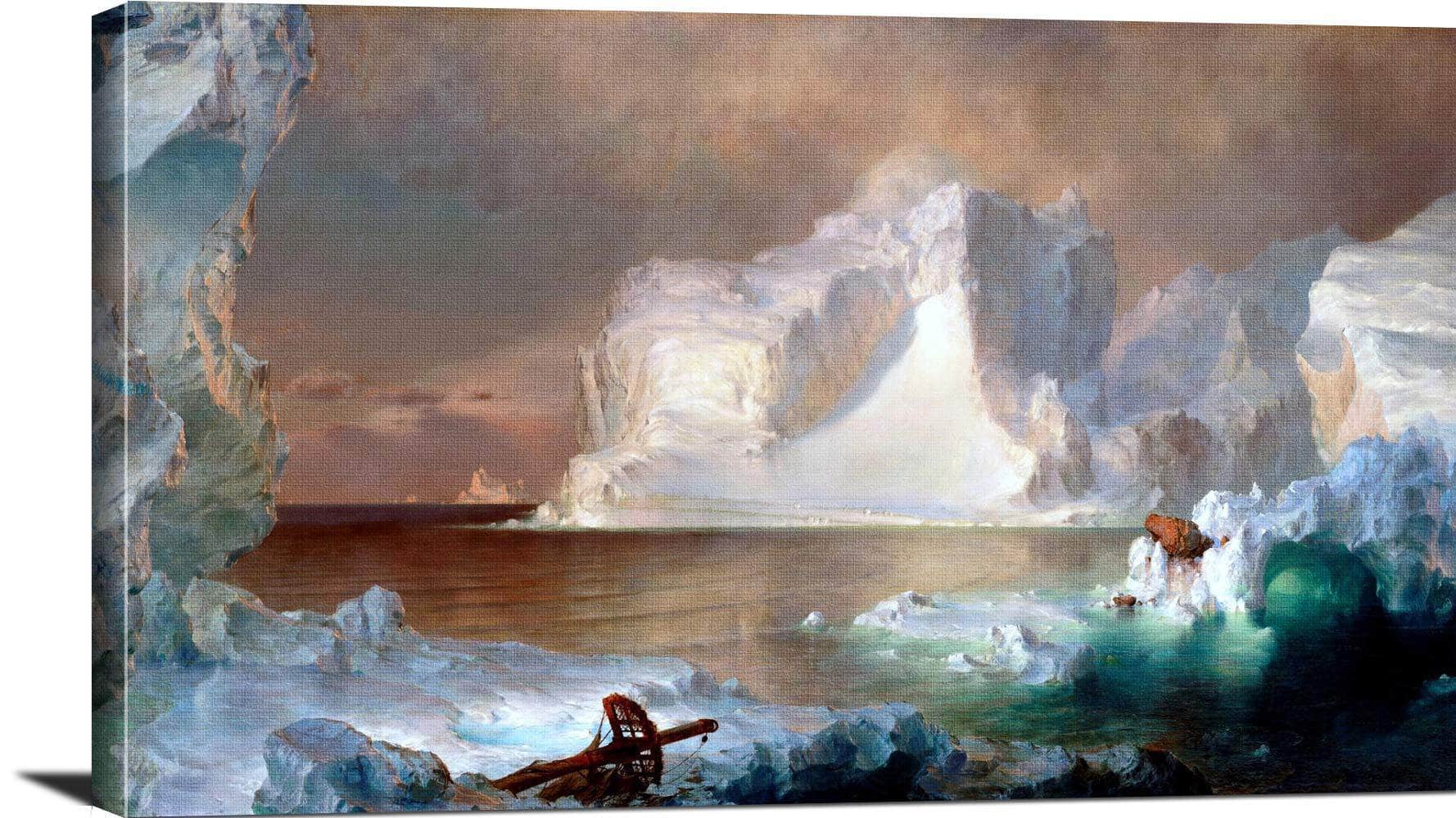 The Icebergs Painting Frederic Edwin Church Canvas Art Fine Art Print