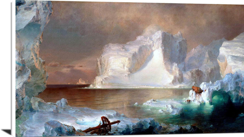 The Icebergs Painting Frederic Edwin Church Canvas Art Fine Art Print