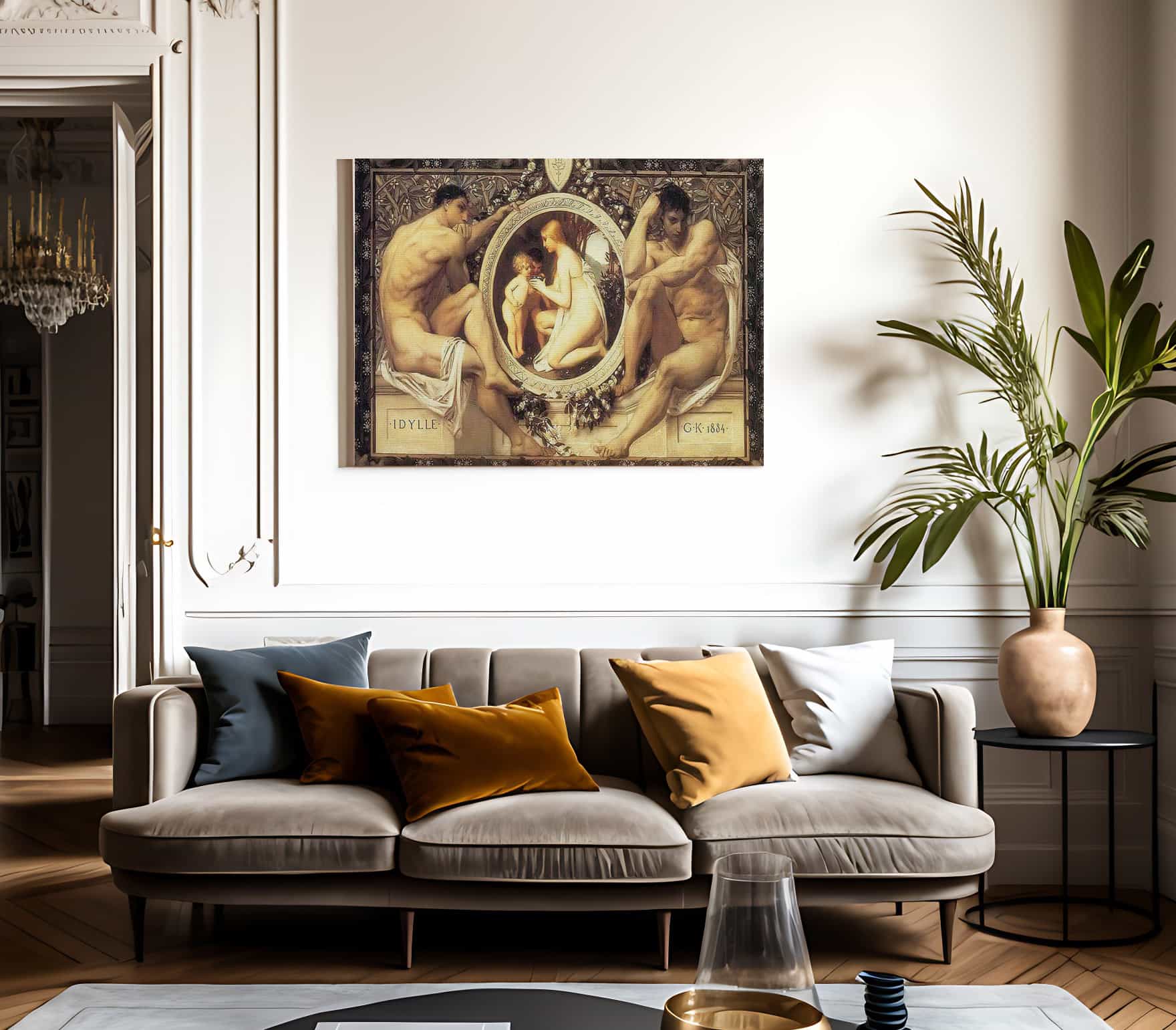 The Idyll By Gustav Klimt Fine Art Print