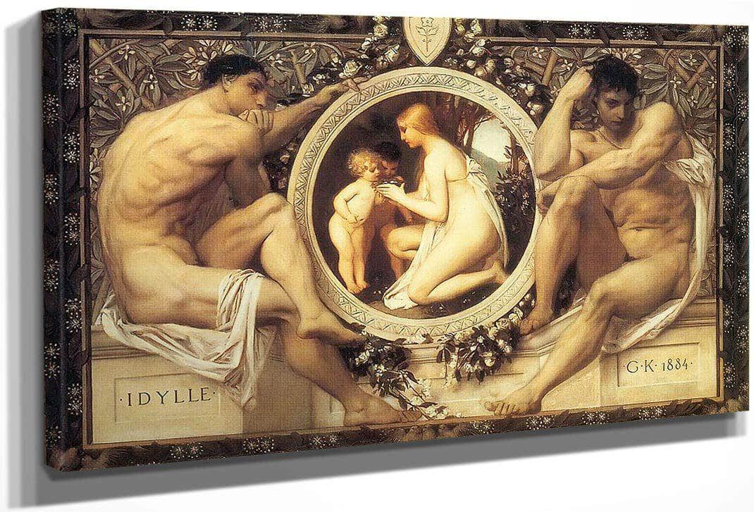 The Idyll By Gustav Klimt Fine Art Print