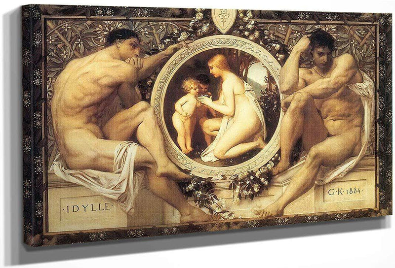 The Idyll By Gustav Klimt Fine Art Print