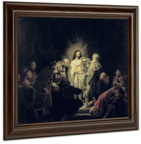 The Incredulity Of St. Thomas By Rembrandt Fine Art Print