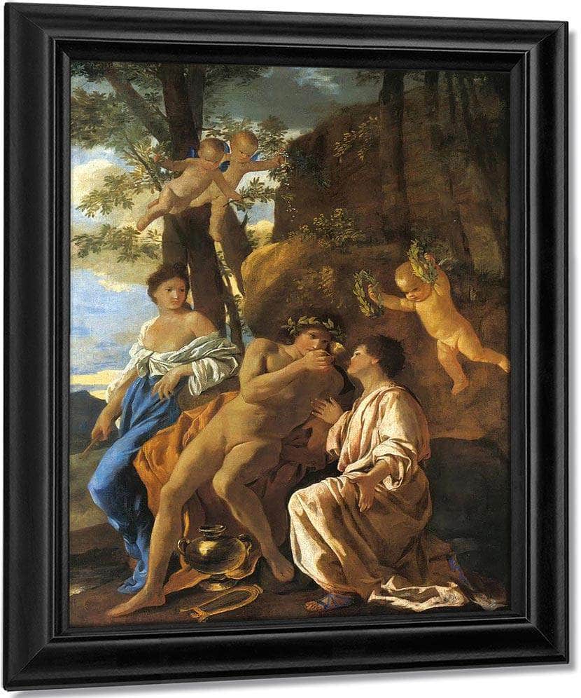 The Inspiration Of The Lyric Poet By Nicholas Poussin Fine Art Print